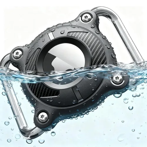 Imagen 1 del producto Soporte para Collar de perro Airtag, funda Airtag impermeable para Collar de perro con lazo de Metal extraíble, peso ligero apto para Apple Airtags