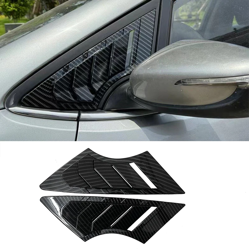 Car Styling For Kia Cerato K3 Forte 2014-2017 Front Triangular Window Blind Shades Louver Vent Cover Sticker Trim Accessories