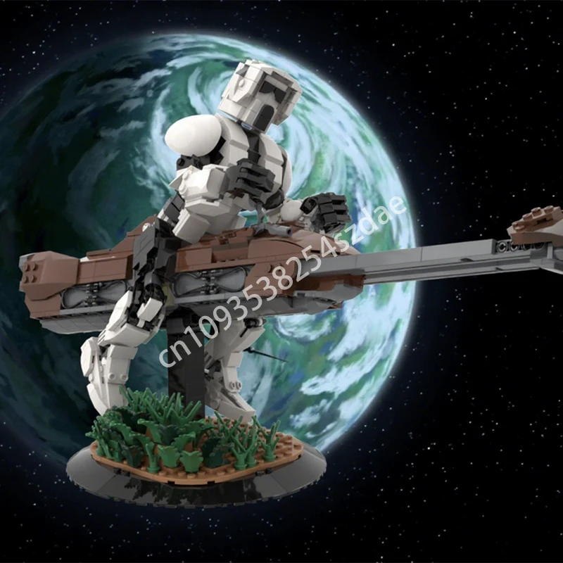 

996 шт. MOC Scout Trooper, сборная фигурка, Звездная битва, строительные блоки STEM, Рождественская игрушка, подарок, кирпич, креативность, конструкция