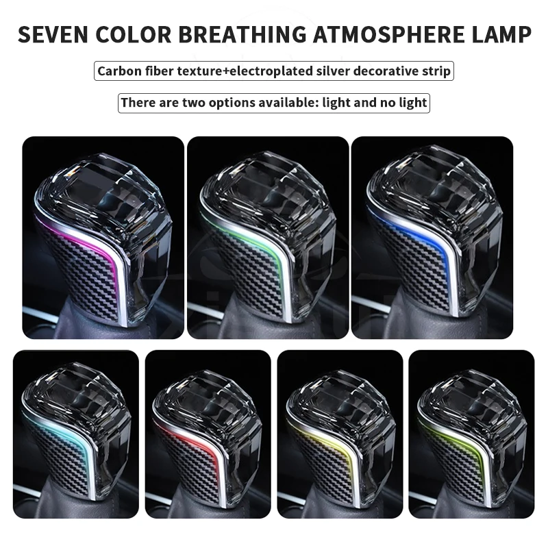 For Toyota/Camry/Asia Dragon Lion/Corolla/Lingshang's Crystal Gear Lever Car Accessories, Fully Automatic LED Crystal Knob