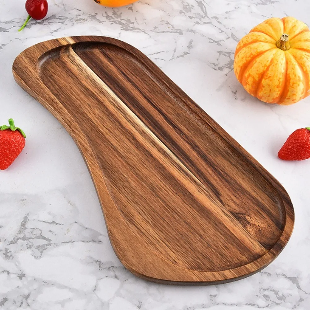 

Food Container Japanese Style Wooden Tray Wood Insulated Rectangular Platter Thickened Portable Appetizers Plate Living Room