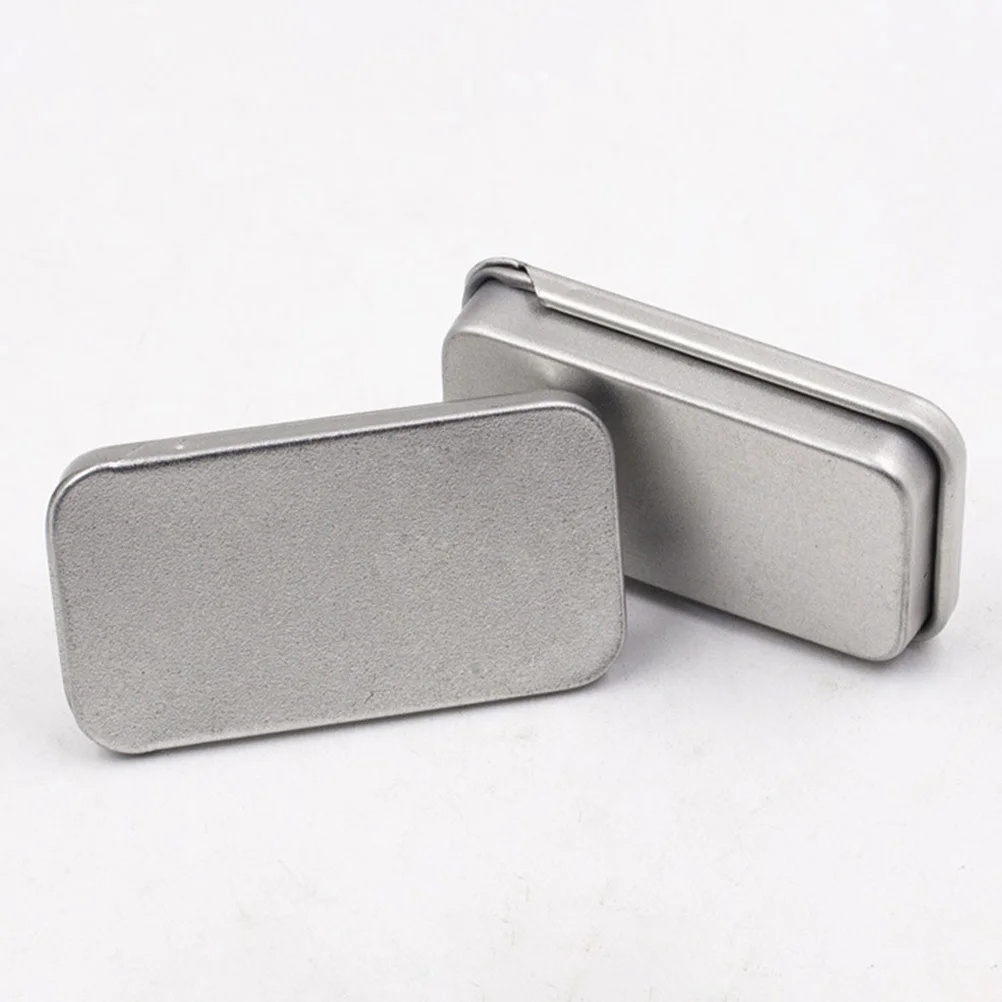 18 قطعة صندوق بلسم صفيح حالات علب الحلوى علب معدنية مستطيلة مع أغطية صناديق فارغة حاويات صغيرة أداة العناية بالبشرة