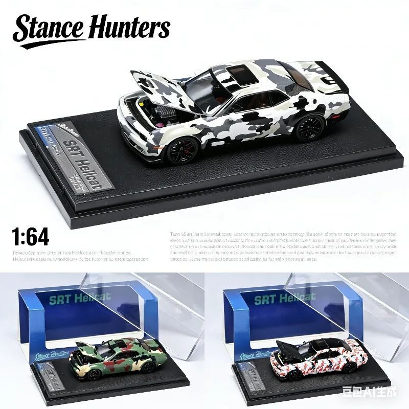 

Stance Hunters 1:64 Dodge SRT Hellcat - A realistic alloy car model, a gift for boys, an adult collection piece.