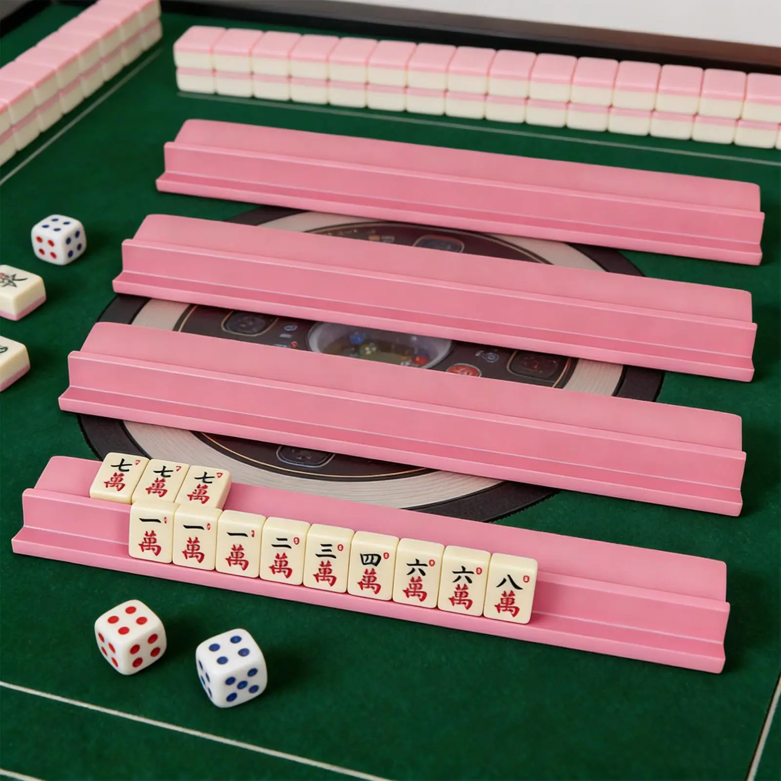 

Набор из 4 подставок для маджонга и домино, портативные подставки для маджонга для дома, вечеринок, клубов, праздников и путешествий