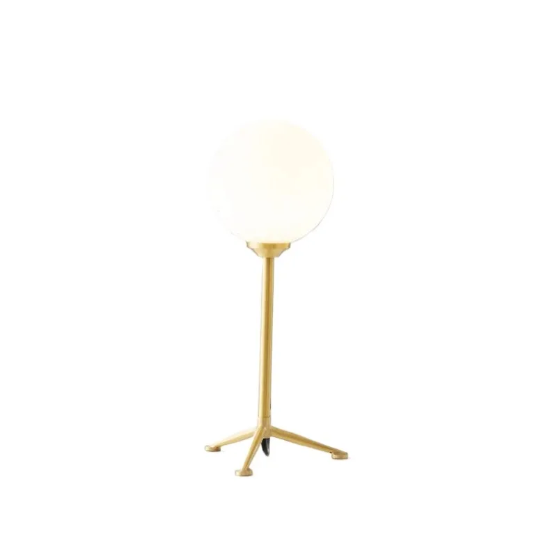 

All-copper vertical bedside small table lamp, bedroom living room counter lamp, creative decorative lamp