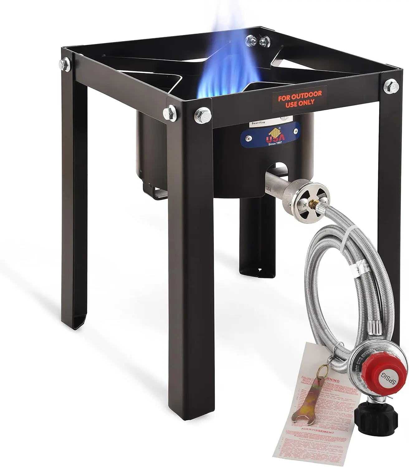 

55,000 BTU Propane Burner Stove for Outdoor Cooking, Turkey Fry, Homebrewing & More