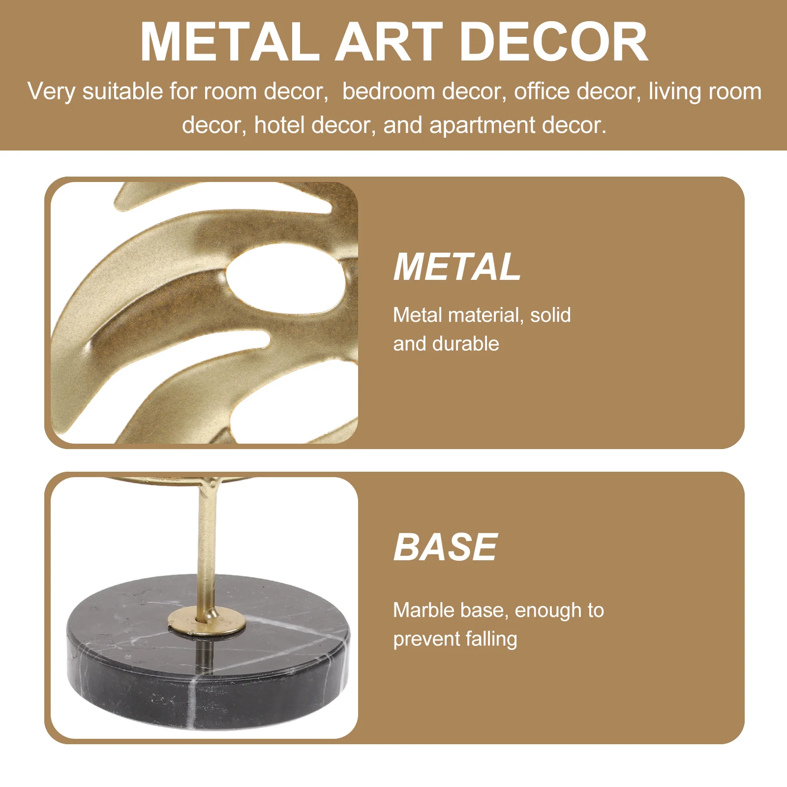 

1pcs Marble Statue Decor Metal Art Tabletop Centerpiece Modern Home Office Living Room Shelf Decor Housewarming Gift