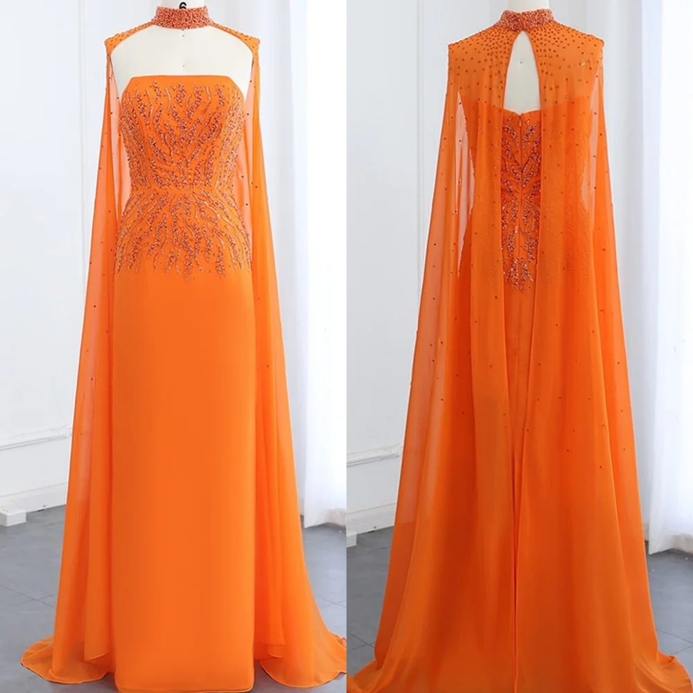 

Нежное темно-желтое вечернее платье из джерси по индивидуальному заказу. Изысканное платье без бретелек с шалью без рукавов на молнии сзади и бисером. Платье для выпускного вечера.