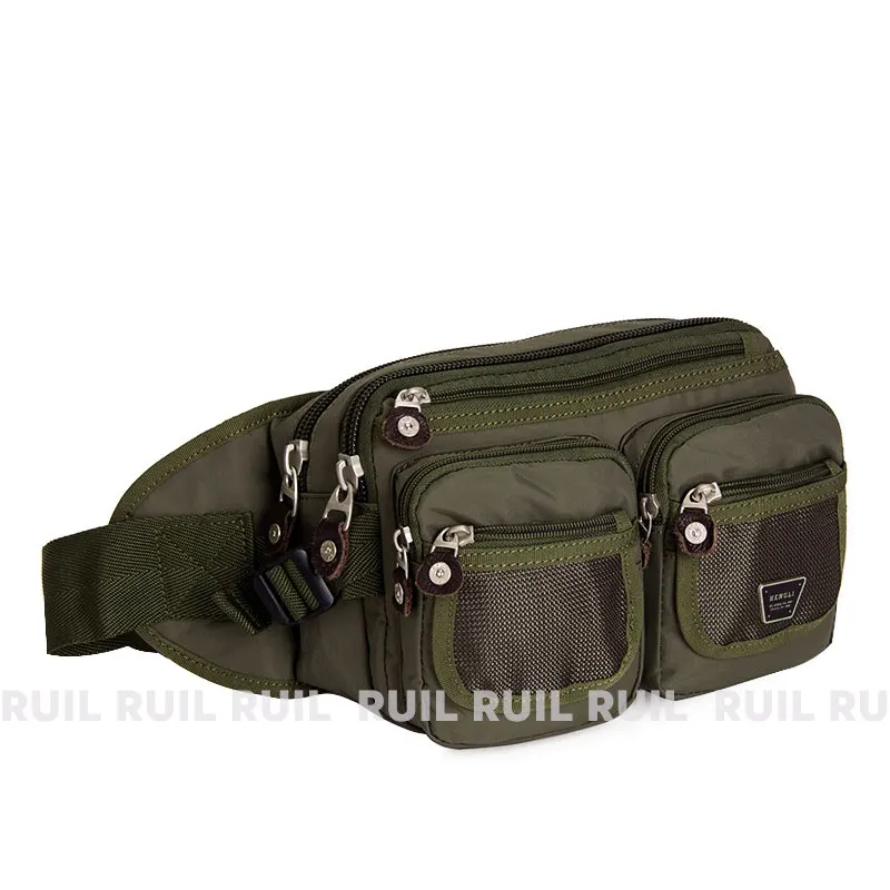 New Men Waist Pouch Sport Mobile Phone Pouch Bags Running Belt Oxford Cloth Casual Travel  Small Bag