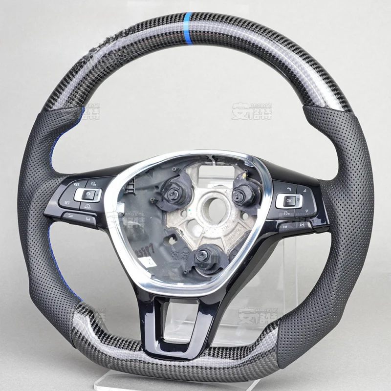 For Volkswagen POLO/Bora Custom Multifunctional Carbon Fiber Steering Wheel (Modification Assembly)