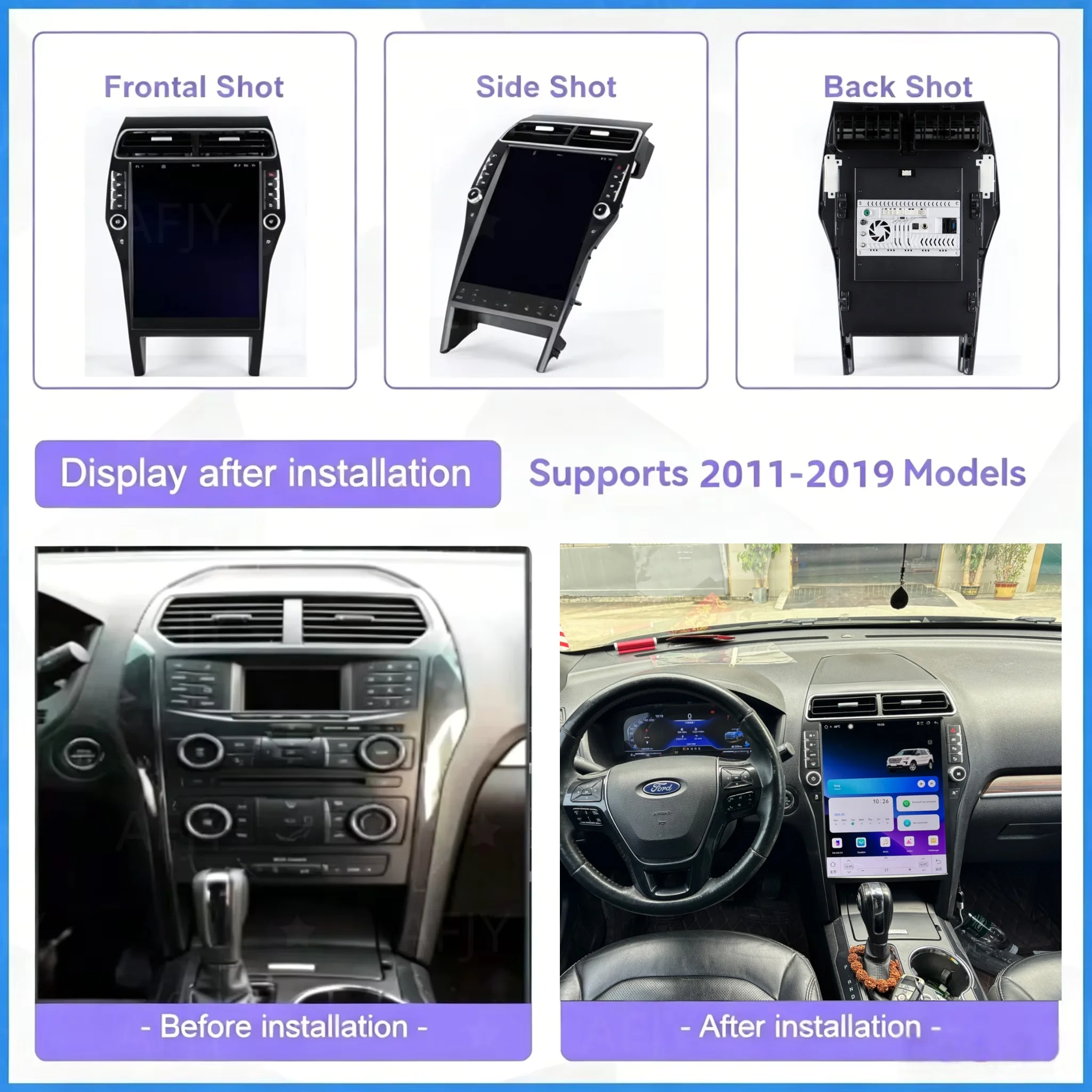 16.2inch For Ford Explorer 2011 -2018 Car Multimedia Video Player GPS Navigation Radio Android 15 8Core CarPlay 4G AC Screen
