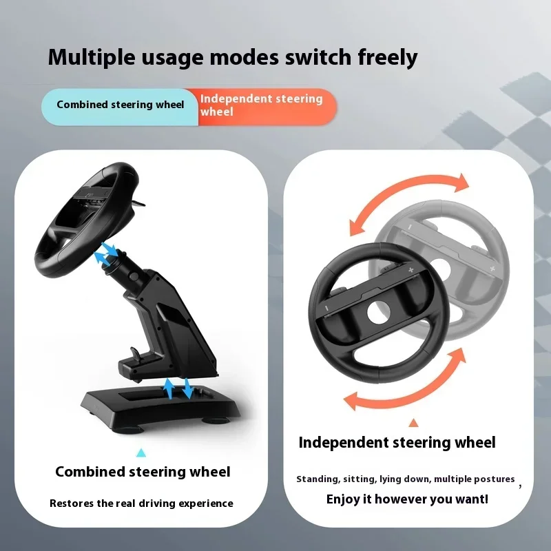 IINE L1198 For Switch2/1 Bracket Steering Wheel With Base Suction Cup Detachable Universal Racing LED Lights Parts