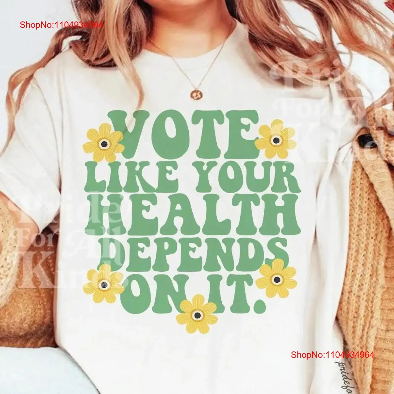 

Vote like your health depends on it public equity subtle kamala harris walz merch T Shirt vintage Washed Comfortable Casual