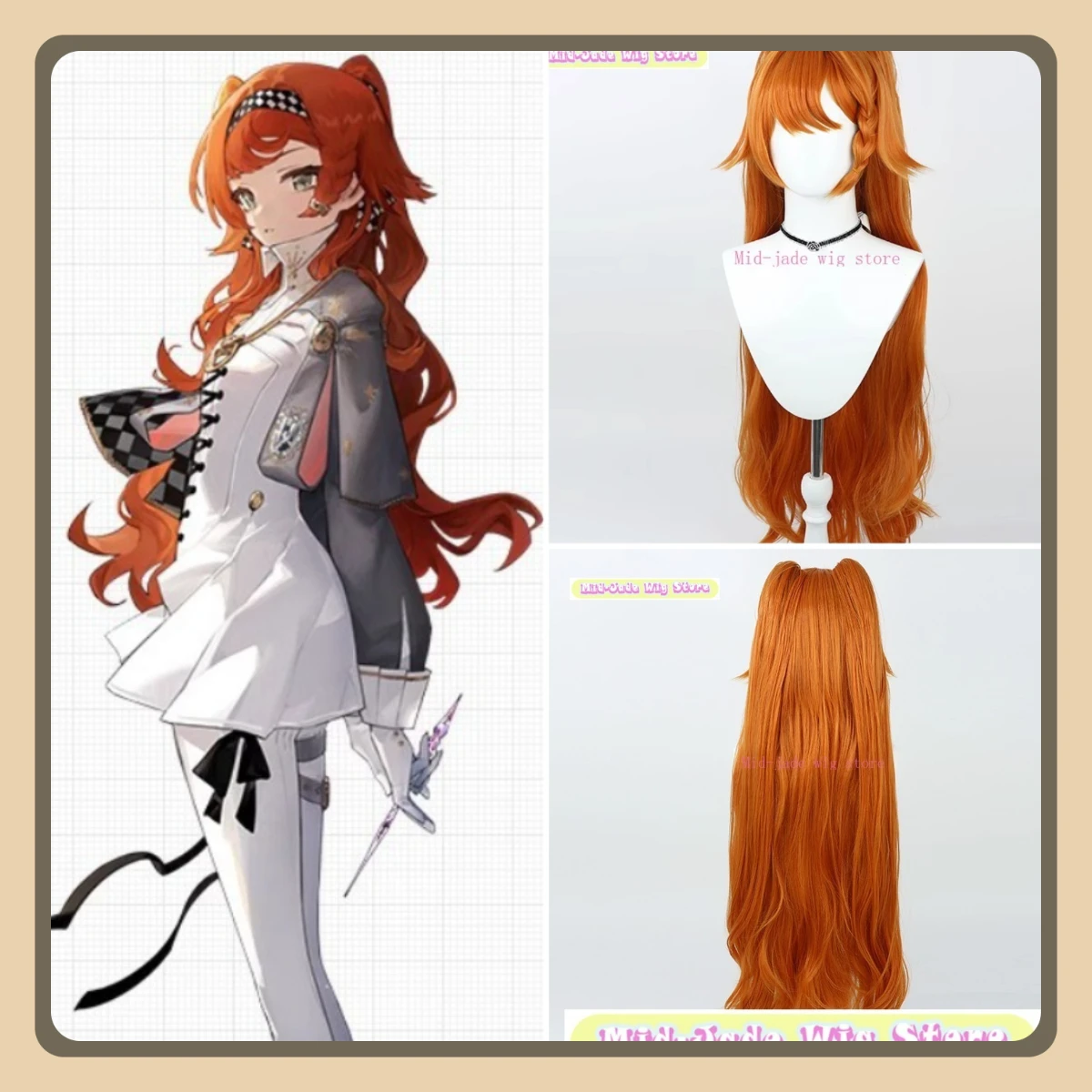 

Mid-jade Wig Store 1999 Sonetto Cosplay Wig Anime Game Role-playing Halloween Party Synthetic Wig