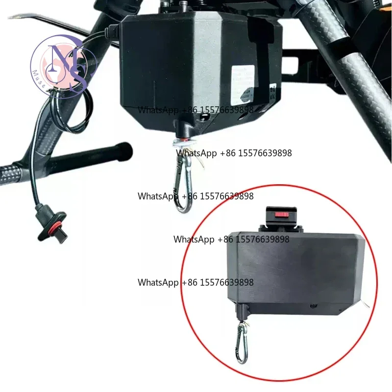 1Pc DC12V PWM Control Wire Release Winch, Plant Protection UAV Lifting Device with Metal Hook