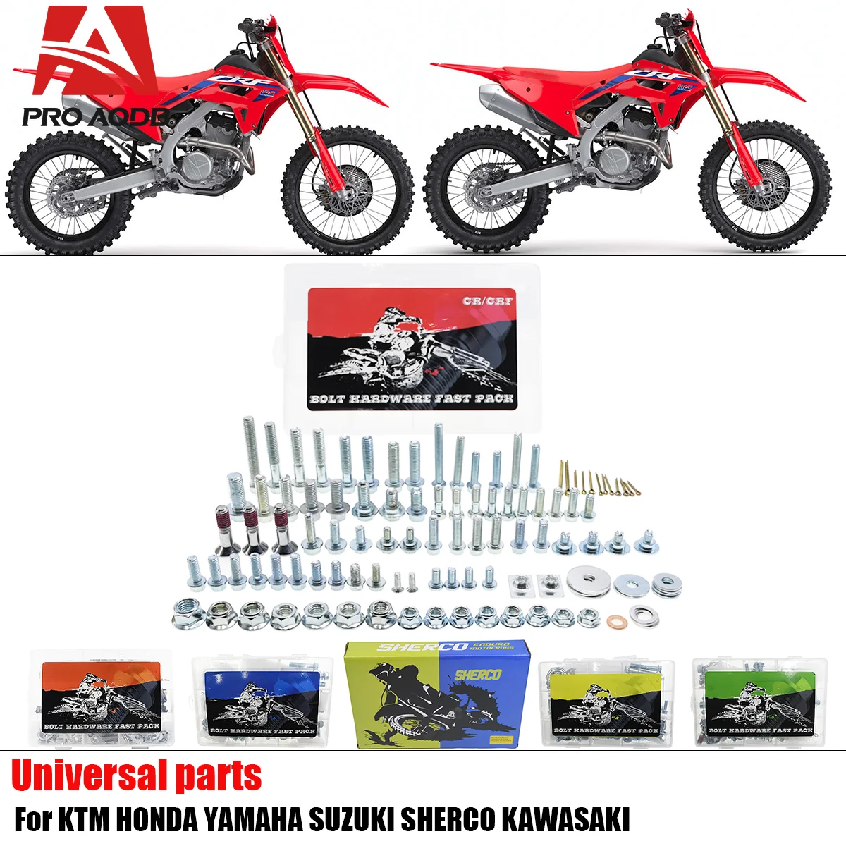 

Complete Screw and Gasket First Aid Kit For HONDA CR125 CR250 CRF250R CRF450R For YAMAHA YZ YZF WRF 85-450 2003-2024