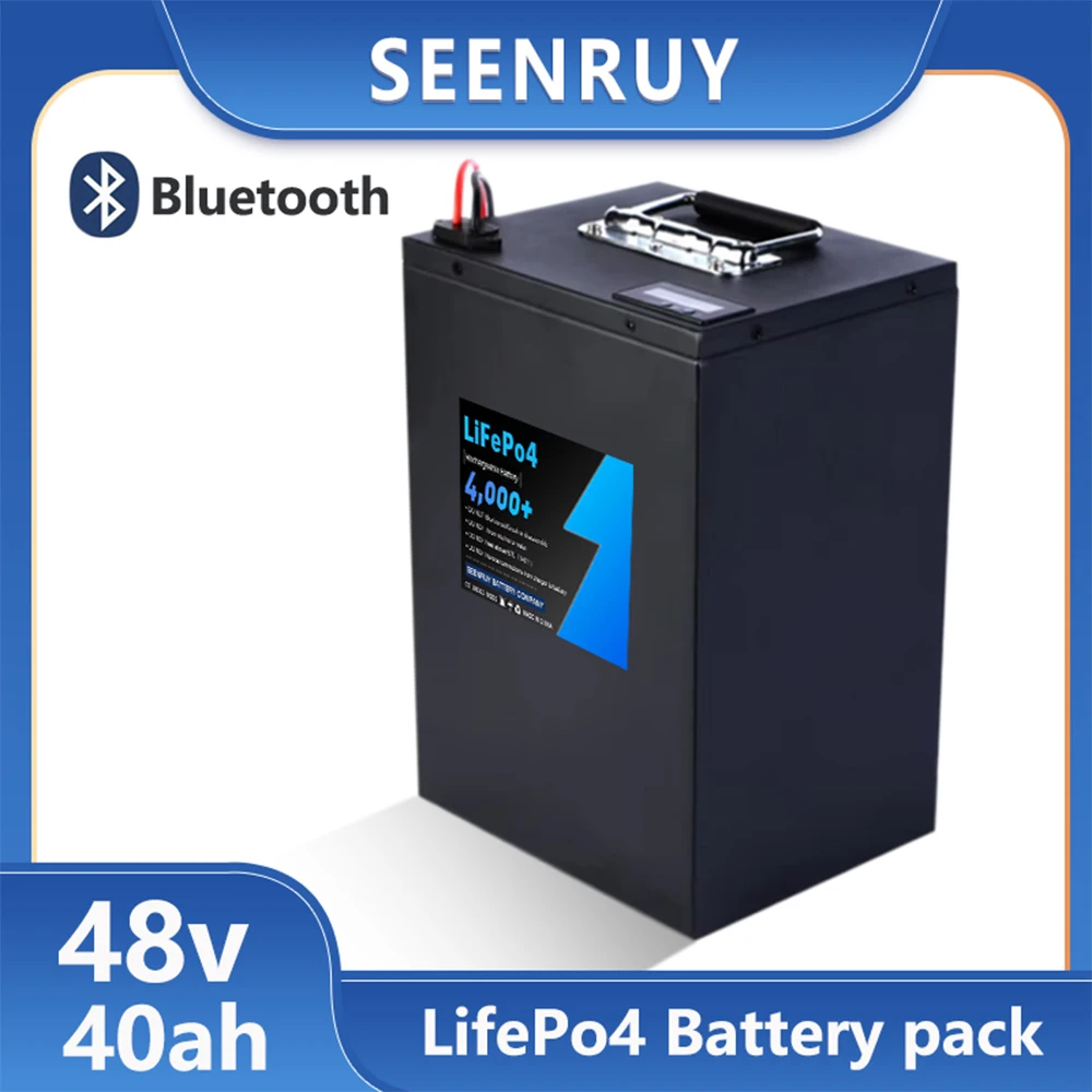 

48v 40AH Lifepo4 Lithium Iron Phosphate Battery Pack for electric tricycle electric motorcycle Built in BMS Optional Bluetooth
