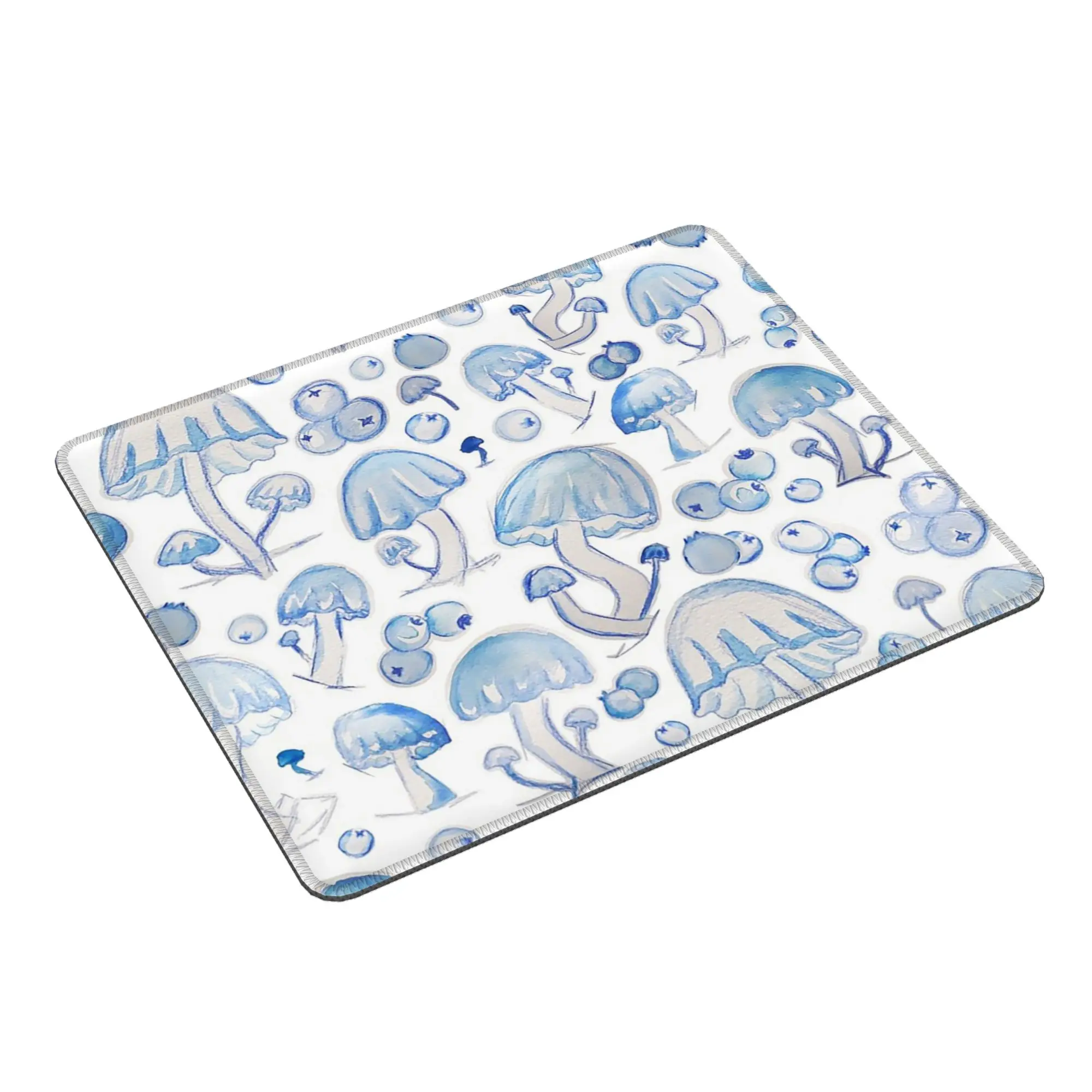 Blue Jellyfish Watercolor Painting Mouse Pad Computer Keyboard Mouse Mat Gaming PC Laptop Desk Mat Office Accessories Table Mats