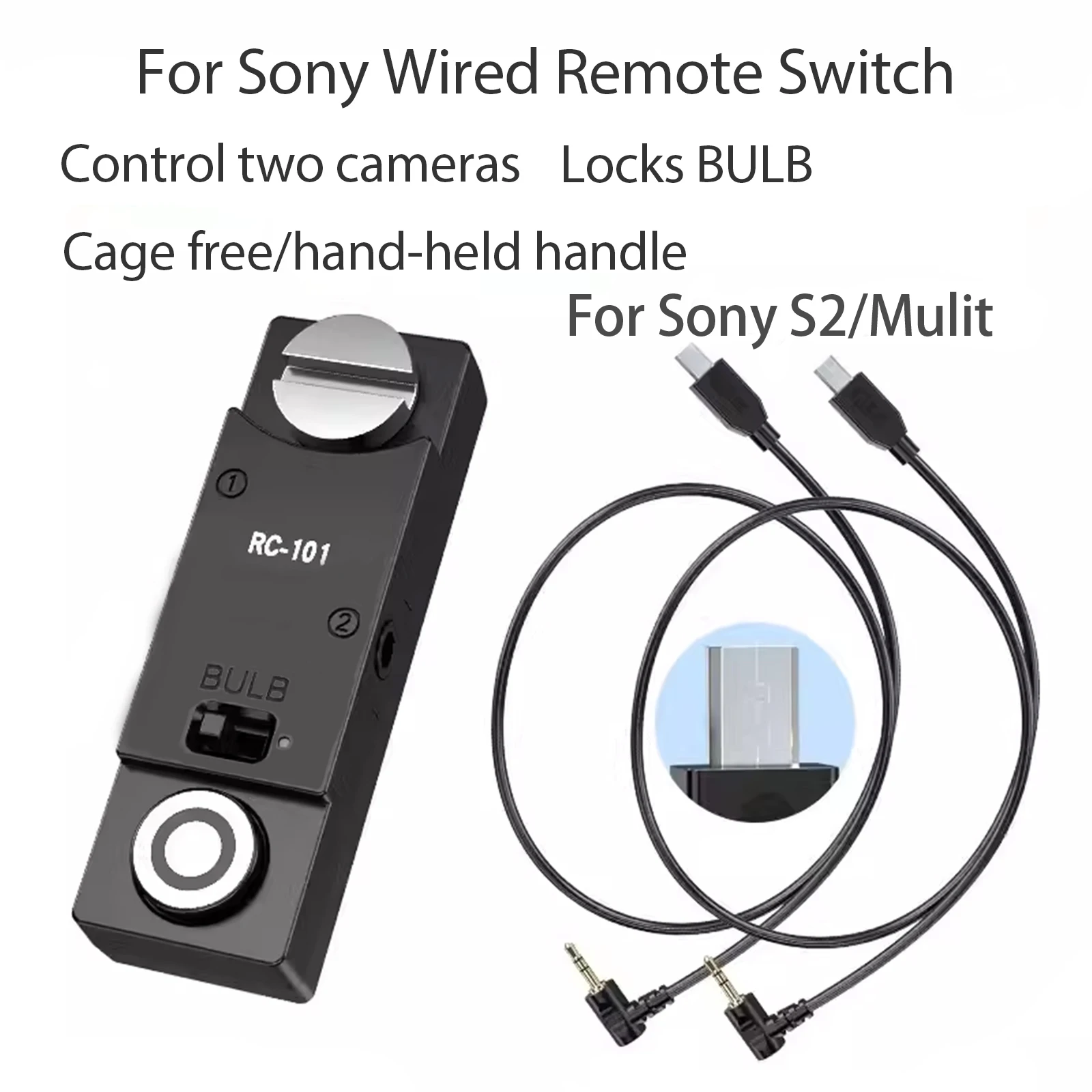For Sony S2/Mulit one tow two Synchronized Mulit Shutter Release Cable Portable Handle Camera Cage Carry Pot 1/4 Accessories