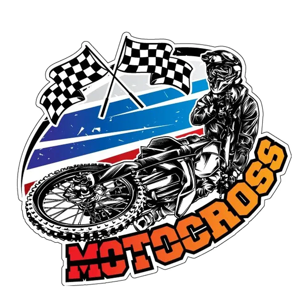 

Hаклейка на авто Мотокросс Waterproof Vinyl Car Sticker for Bumper, Window, Truck, Laptop, Durable Decal