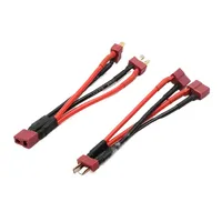 T Plug Harness Parallel Battery Connector Cable Dual Extension Y Splitter Silicone Wire For Rc DIY Quadcopte Fixed Wing Model