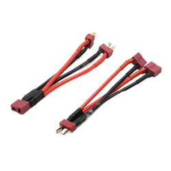 T Plug Harness Parallel Battery Connector Cable Dual Extension Y Splitter Silicone Wire For Rc DIY Quadcopte Fixed Wing Model