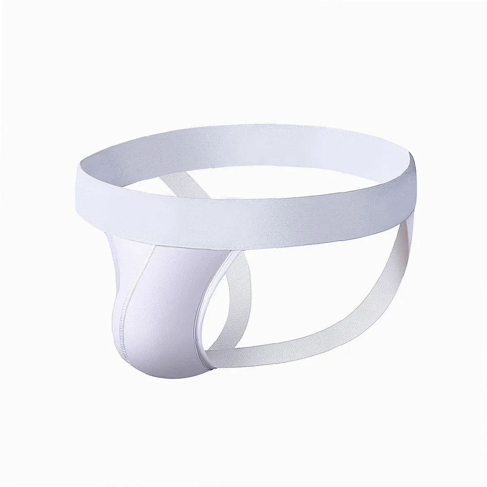 Men's Cotton Double Thong Underwear BP01 - Solid Color Low Rise Breathable Daily Briefs, Soft Comfortable 1PC