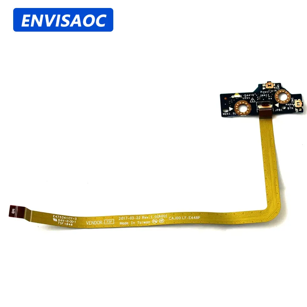 OEM For Dell Latitude 7285 E7285 2-in-1 Laptop Power Button Board with Cable Switch Repairing Accessories LF-E448P LS-E441P