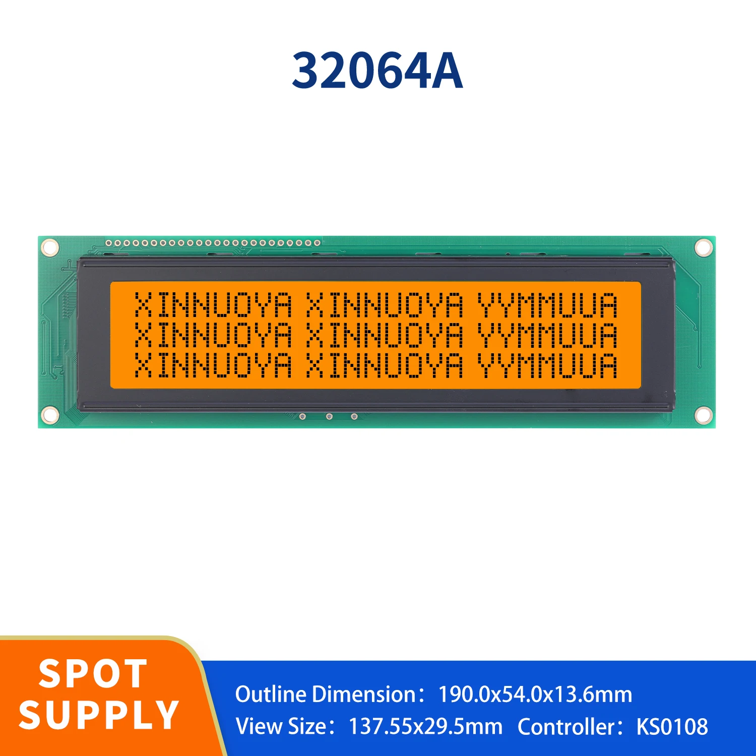 Amber 320*64 32064A TM32064AD P-1 substitute Atlas air compressor Blue green grey film Three optional KS0108 controllers