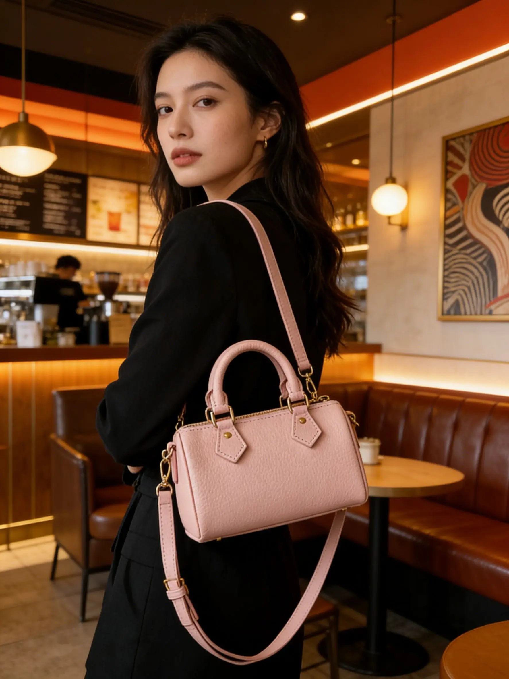 

Модная текстурированная сумка Boston Bag, сумка для повседневного использования в городском стиле, городская сумка в минималистском дизайне