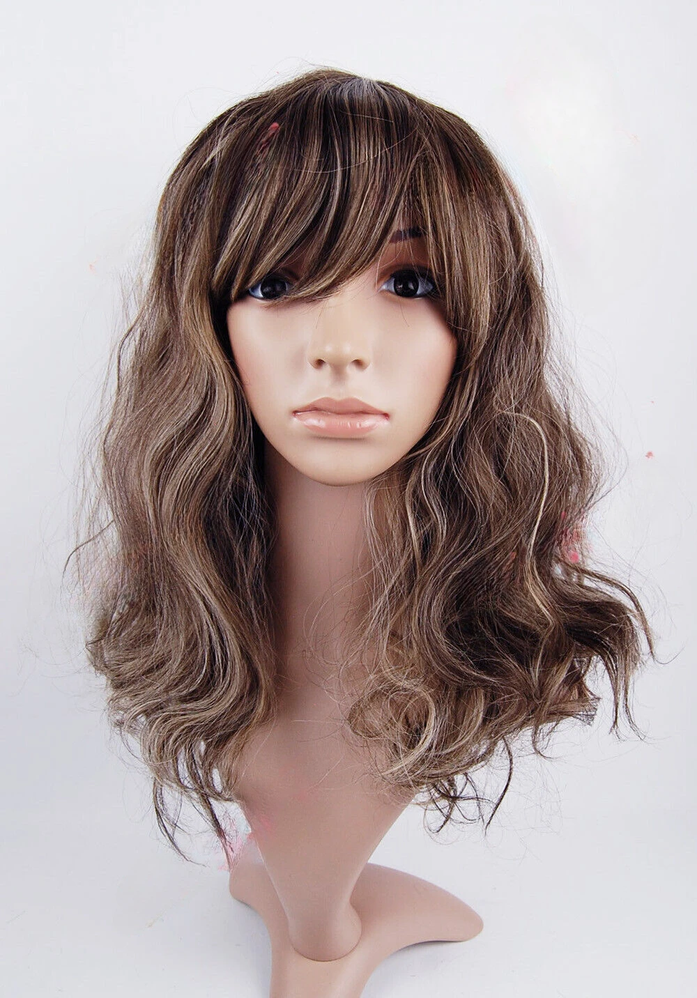 

Brown Mix Medium Length Wavy Wig