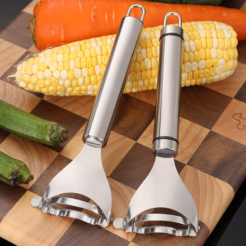 Stainless Steel Corn Planer Ergonomic Handle Corn Peeler Peel, Separate & Enjoy Fresh Corn with Minimal Effort Kitchen Gadgets