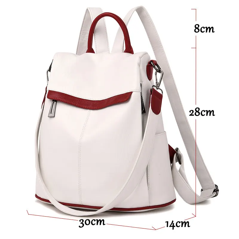 New Women leather backpacks high quality backpacks for ladies large capacity anti-theft travel backpack school bags for girls