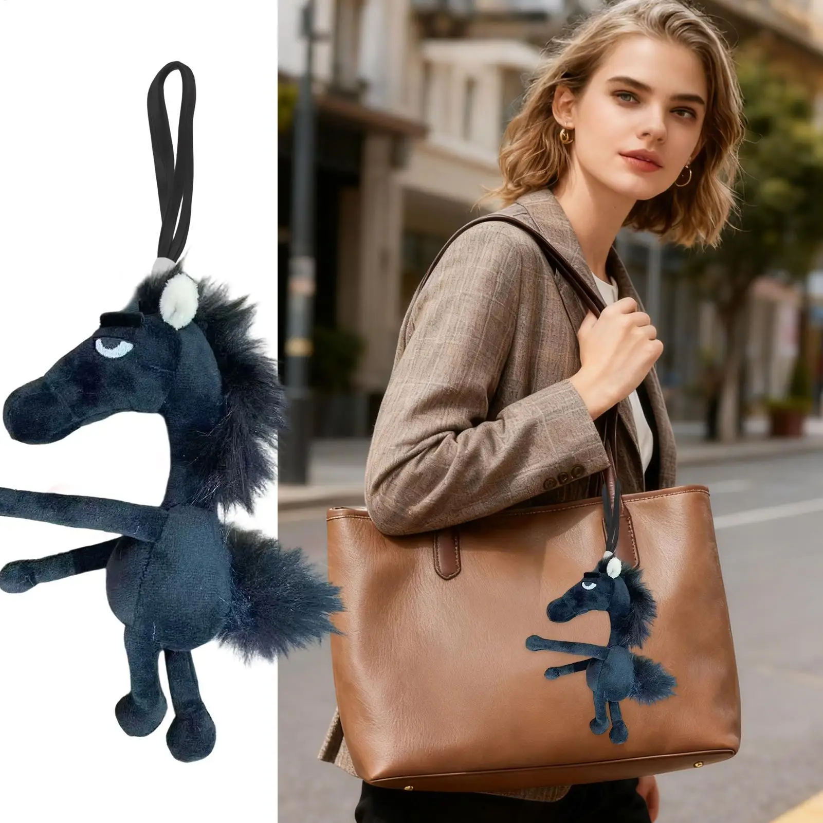 

2026 Chinese Mascot Horse Plush Chinese Cute Soft Home Decors Horse Stuffed Animal For Cars Bags Dining Tables Shop Home School