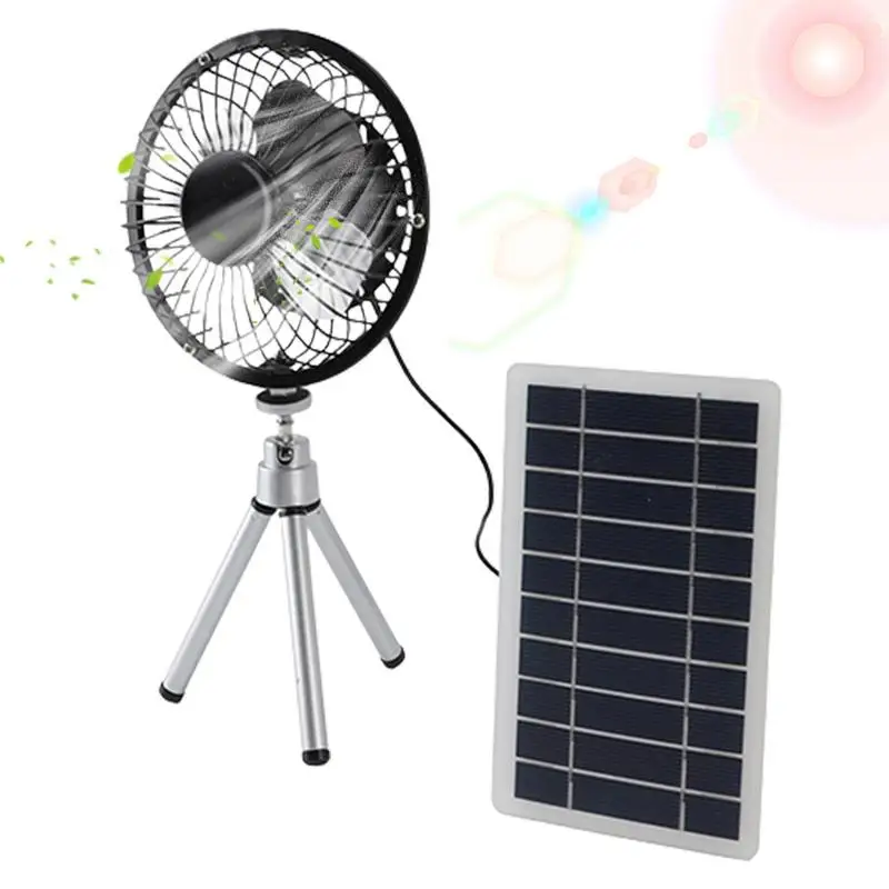 Solar Fan For Camping 10W Foldable Outdoor Cooling Fan Solar Camping Fan USB Charging Solar Panel Fan Portable Solar Fan For