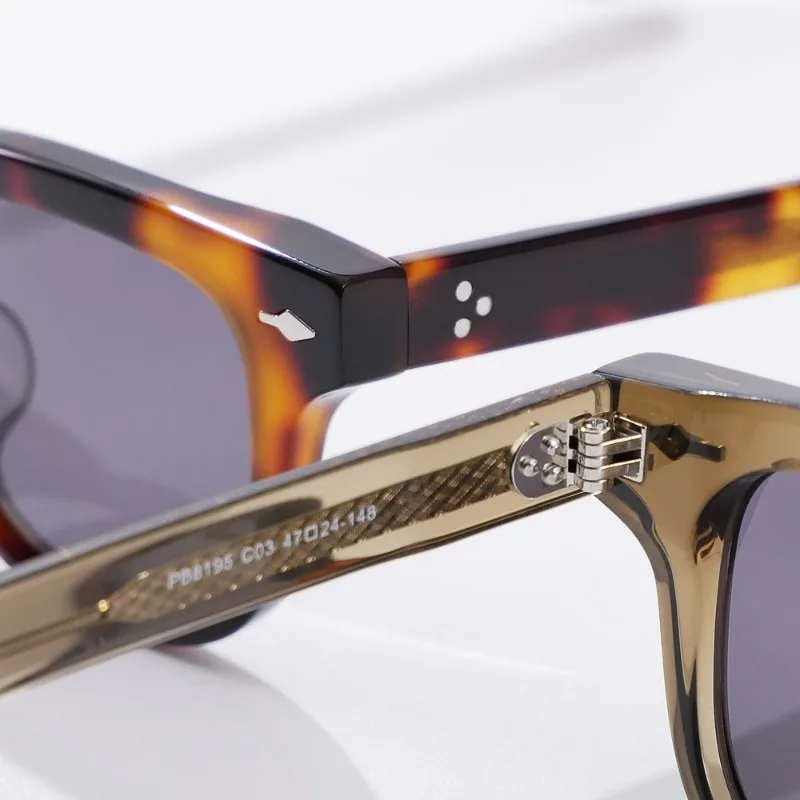 Klassische Vintage-Nieten-Sonnenbrille für Herren, Acetat, handgefertigt, hochwertige Fahrsonnenbrille, Damen, Outdoor, UV-Schutz, Retro-Brille