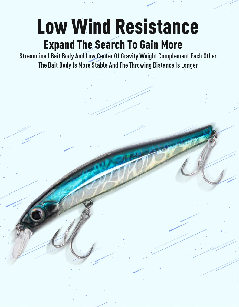 Künstler FR Silence Sinking Minnow Angelköder 80 mm 105 mm Jerkbaits Gute Action-Wobbler Hochwertige harte Köder Wolfsbarsch – Detail 5