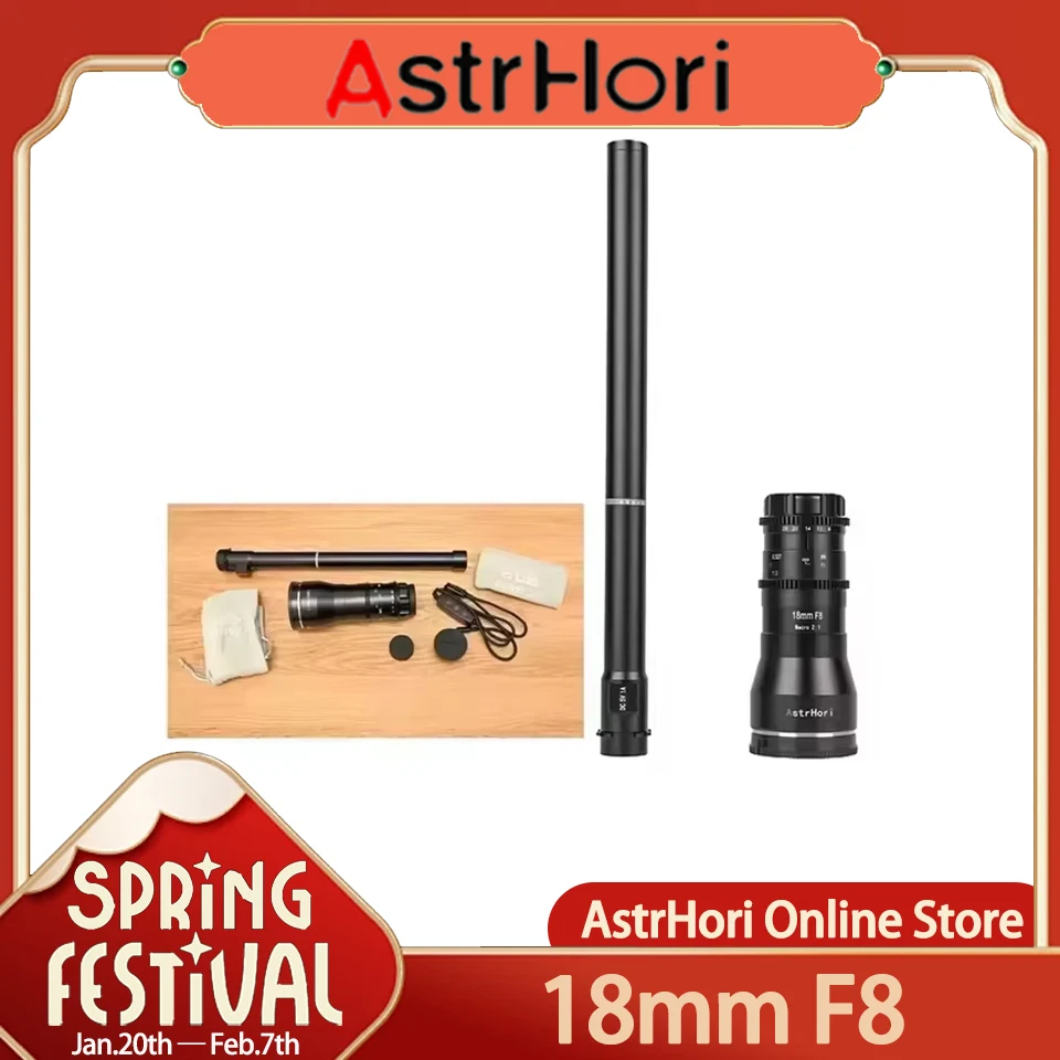 

AstrHori 18mm F8 Macro 2X Camera Lens APS-C Probe Lens View Switching Camera Lens for Fuji X-T30 Nikon D3500 Canon EOS-5D