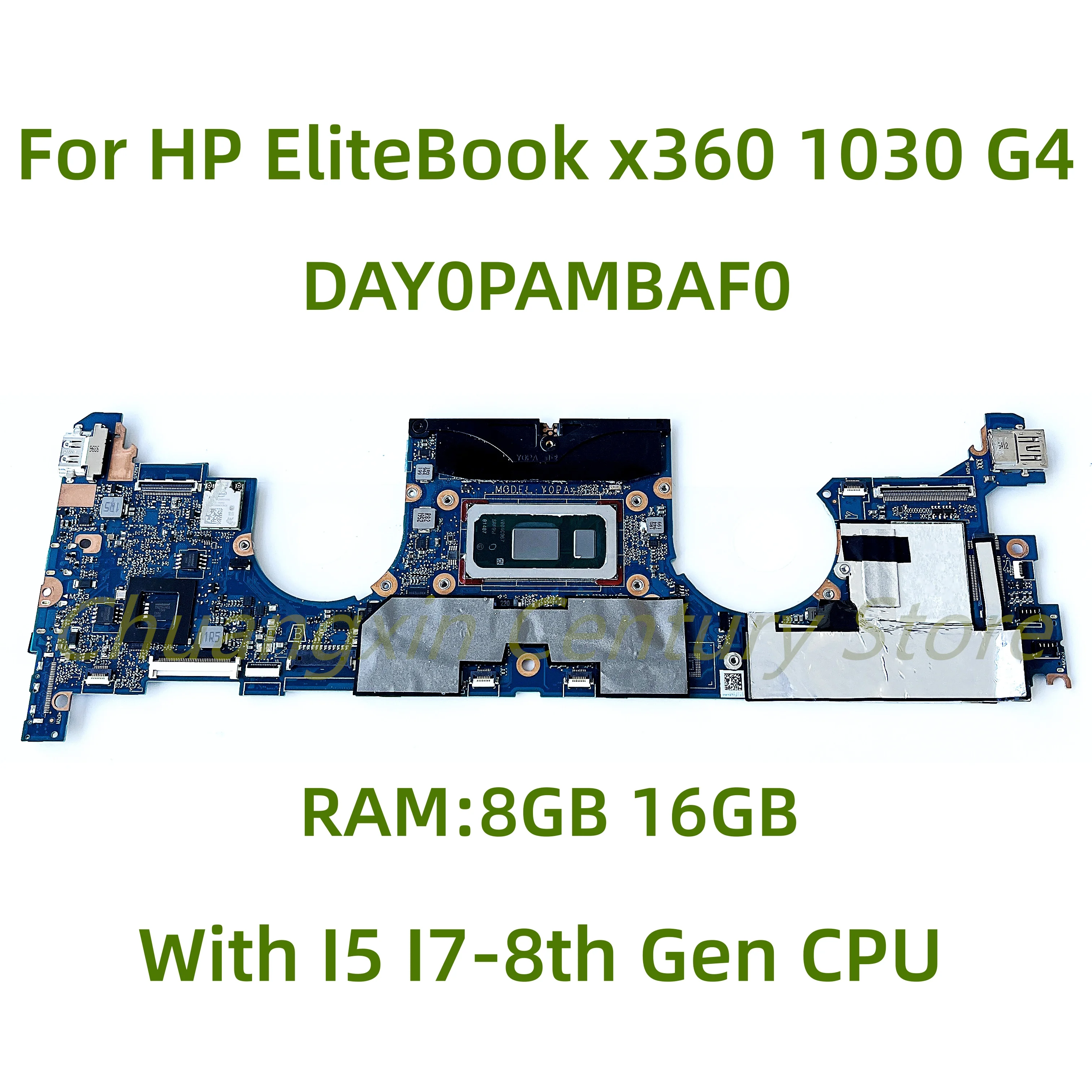 

DAY0PAMBAF0 motherboard Suitable for HP EliteBook x360 1030 G4 laptop with I5 I7-8th Gen CPU 8GB/16GB RAM 100% Tested Fully Work