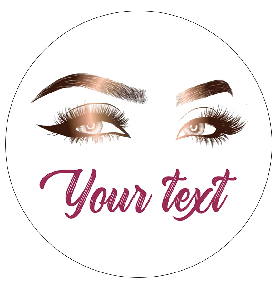 Custom Logo Design Makeup Eyelashes Trademark Cosmetic Brand Customize Company Logo Mink Lashes Labels Beauty Salon Chop Design