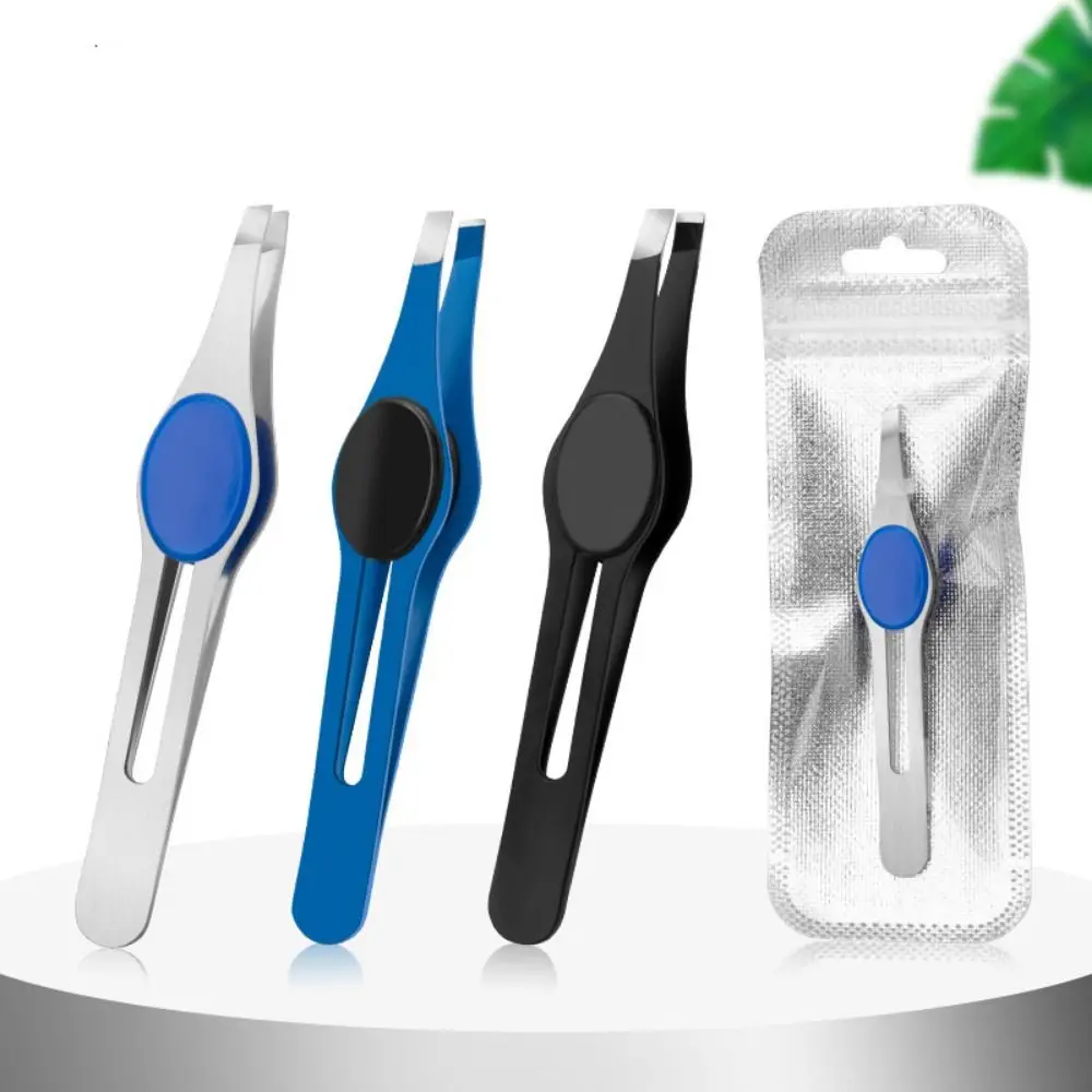 Professional  Brow Tool Stainless Fine Hairs  Tweezer Hair Beauty Puller Slanted Eye Steel Eyebrow Clips Removal Makeup