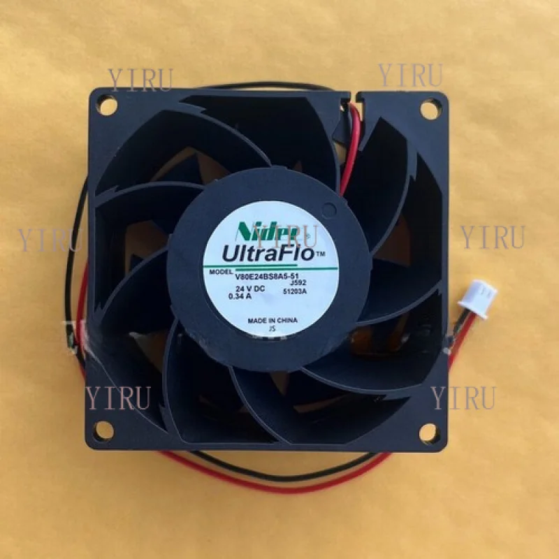 

L для Nidec 8038 8 см V80E24BS8A5-51 24 В 0,34 А инверторный охлаждающий вентилятор