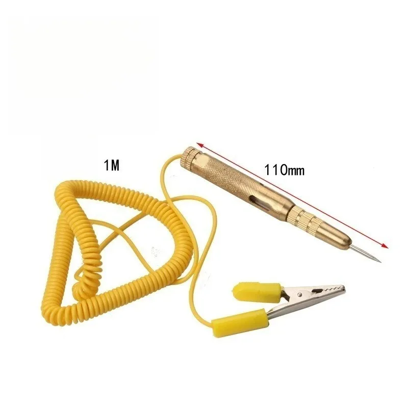 

Новинка, 1 шт., автоматическая ручка для проверки напряжения, карандаш, тестер цепей автомобиля, лампочка постоянного тока 6 В, 12 В, 24 В, желтые диагностические инструменты 2025