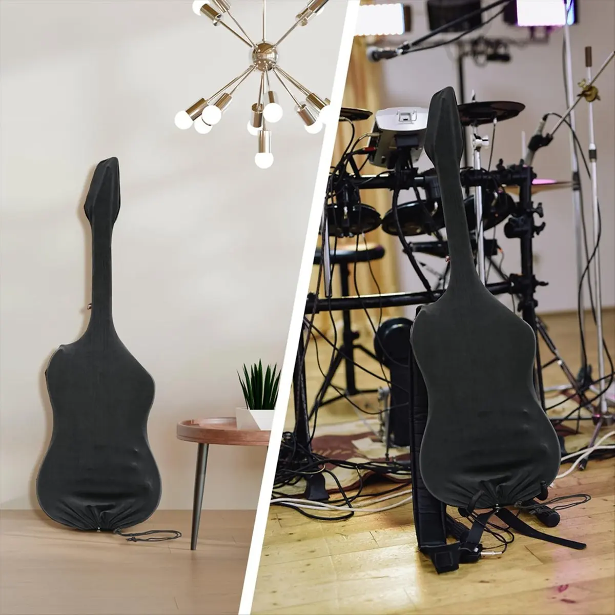 

A61P TXEsign 39-дюймовый эластичный пылезащитный чехол для электрогитары с ремешком на шнурке