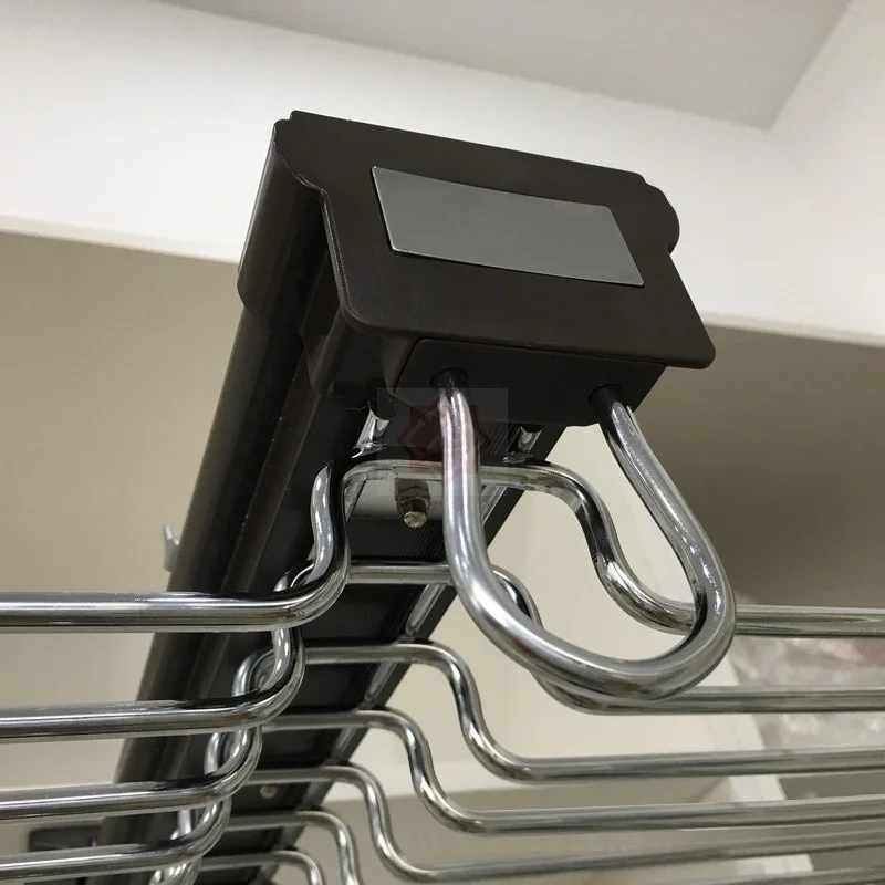 Pants rack telescopic wardrobe household telescopic pants rack pull built-in drawer top pants rack slide