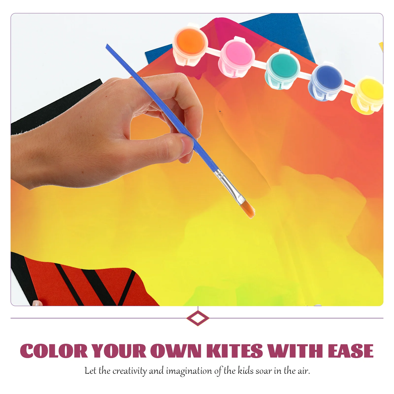 4 Sets leere Drachen DIY Graffiti Form Drachen Kinder Polyester Kunst Malerei Kinder