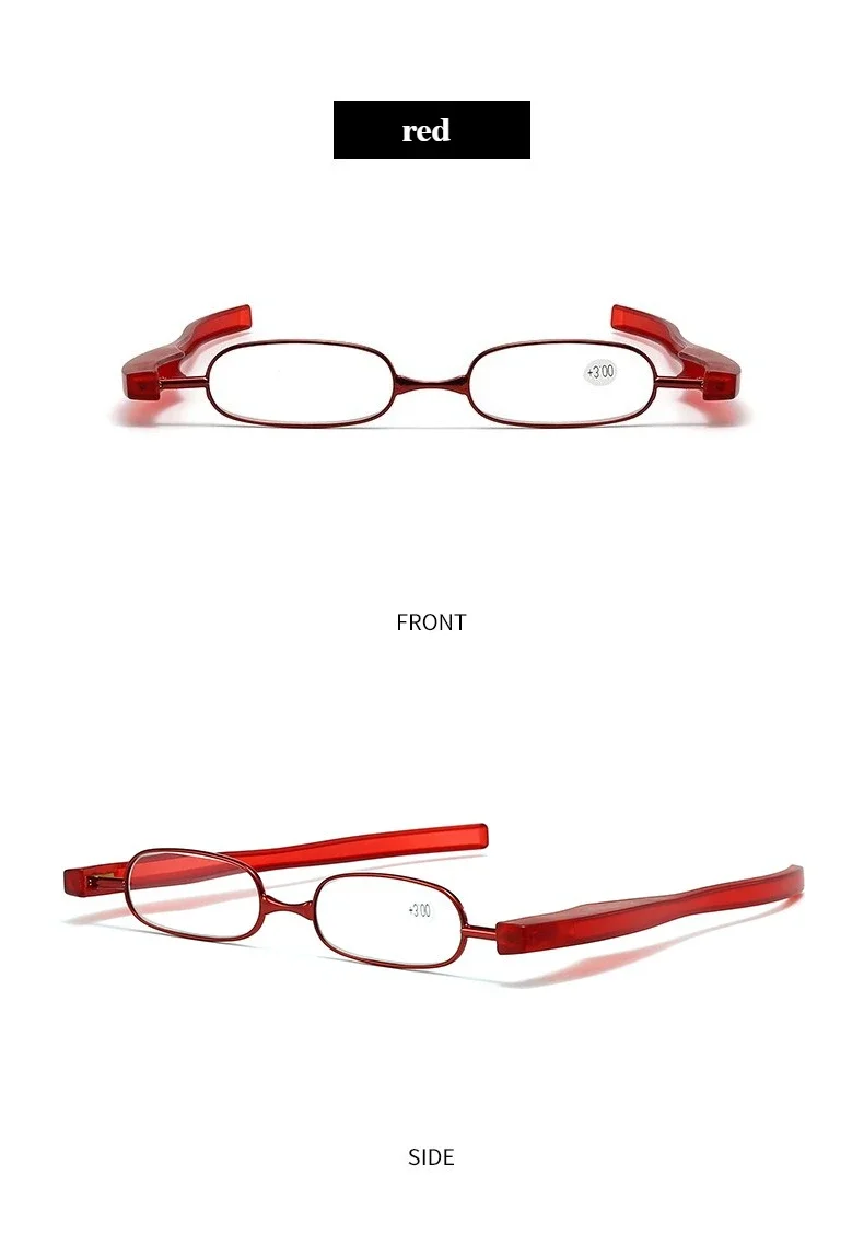 360 ° Rotierende, faltbare und tragbare Lesebrille, ultraleichte Lesebrille für Menschen mittleren Alters und ältere Menschen, 1,0 bis 4,0 – Detail 13