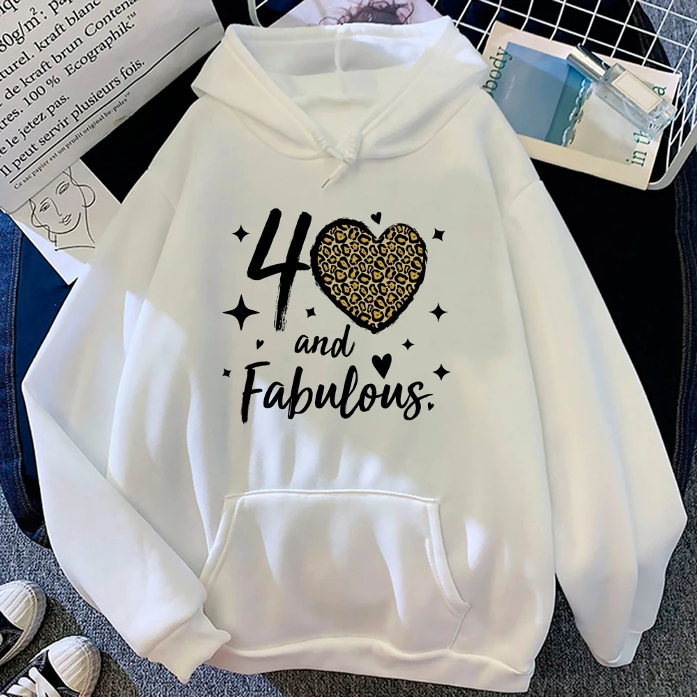 40 Ans 40th Years Birthday hoodies women sweat y2k streetwear Korean style pulls female Winter  clothes