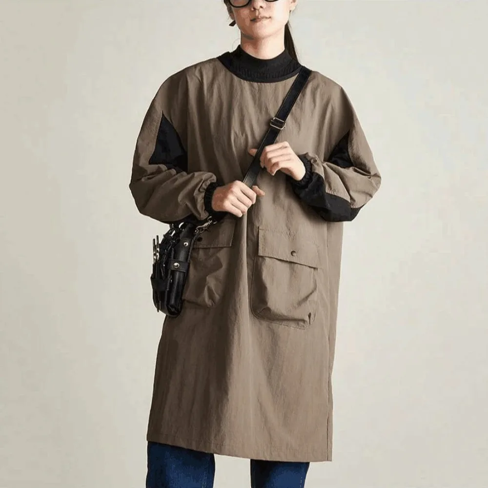 

Длинный жилет против грязи, водонепроницаемый кухонный фартук с карманами, женский фартук для рисования, приготовления пищи, работы, фартук для маникюрного салона, красоты