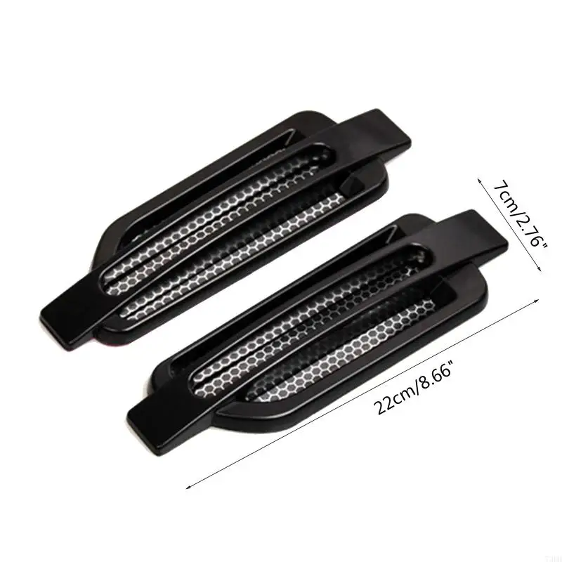 2 Pcs Universal Self-Adhesive Vent Side Decor Sticker for Car Cover Intake Grille Duct Decor